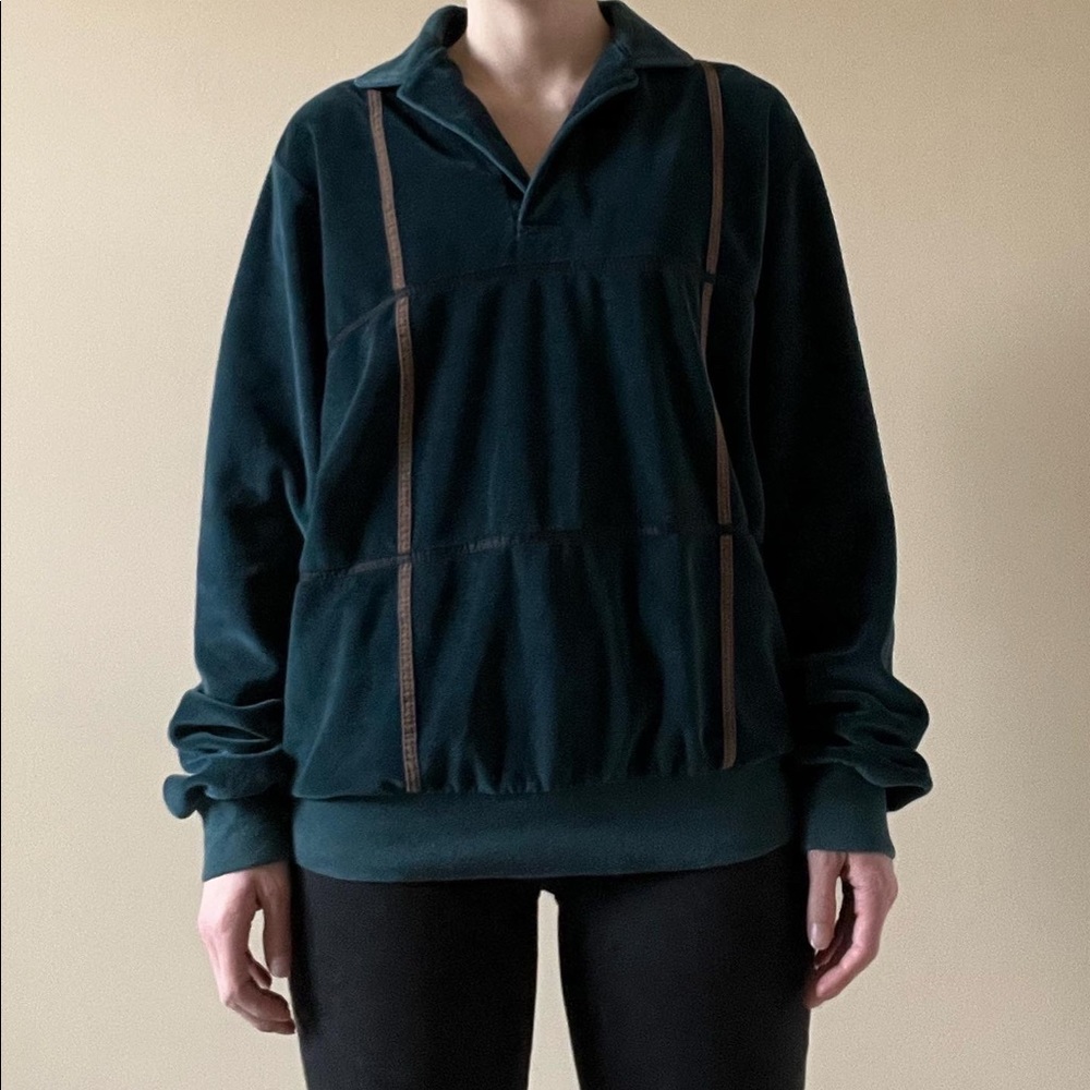 SOLD ON DEPOP: Dark green Par Four Vintage pattern long sleeve shirt